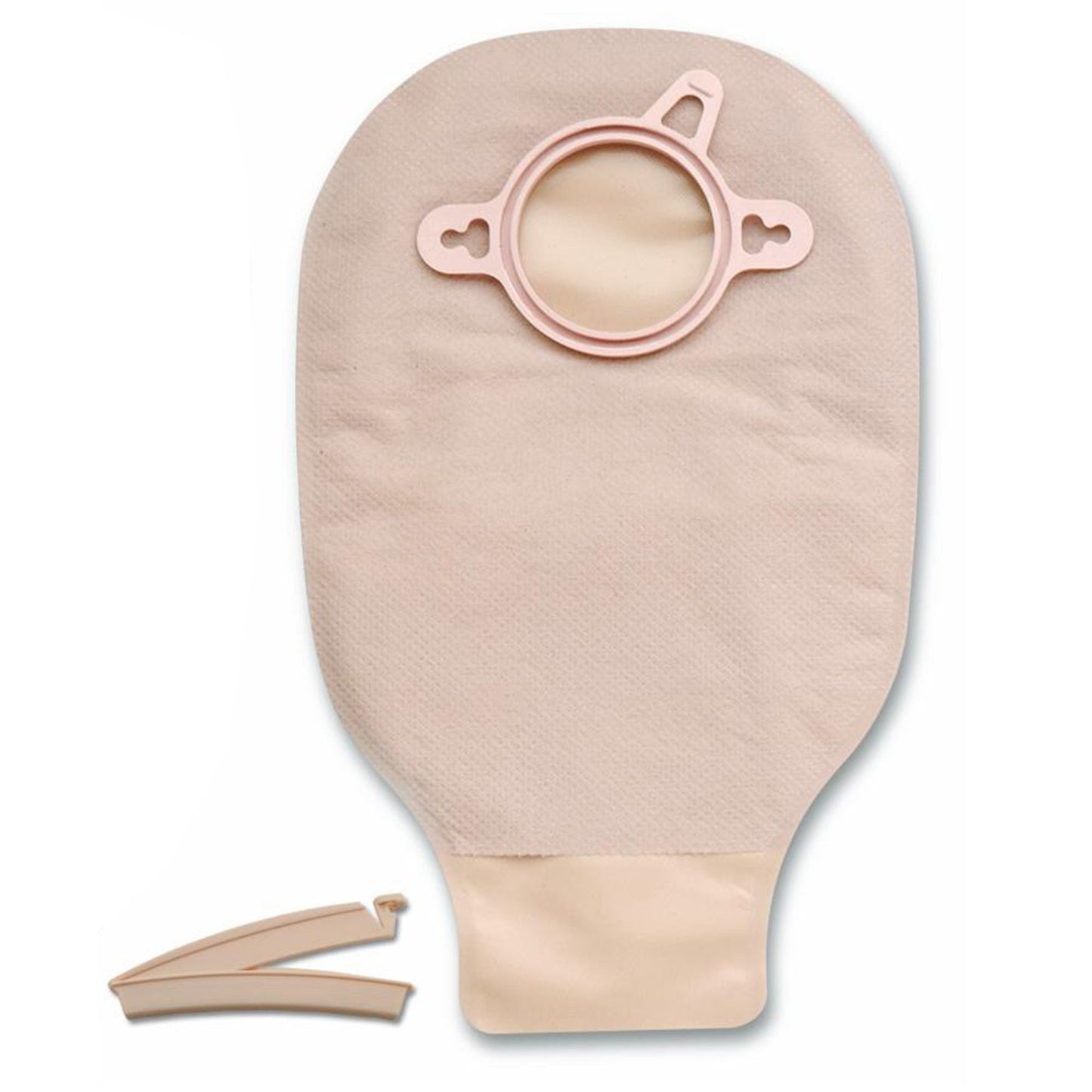 New Image™ 18203 Beige Colostomy Pouch, Pre-cut to Fit Stomas, Red Match