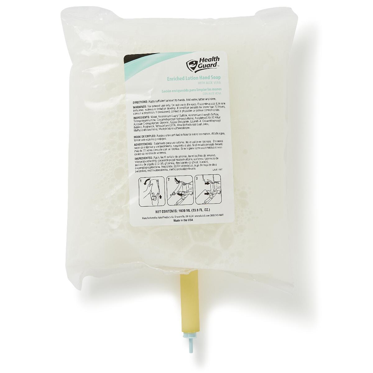 HealthGuard Soap Lotion Dispenser Refill Bag Floral Scent