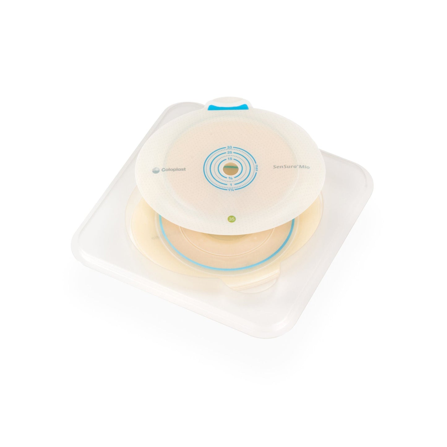 SenSura® Mio Flex Flat Ostomy Barrier, Trim to Fit , Green Match