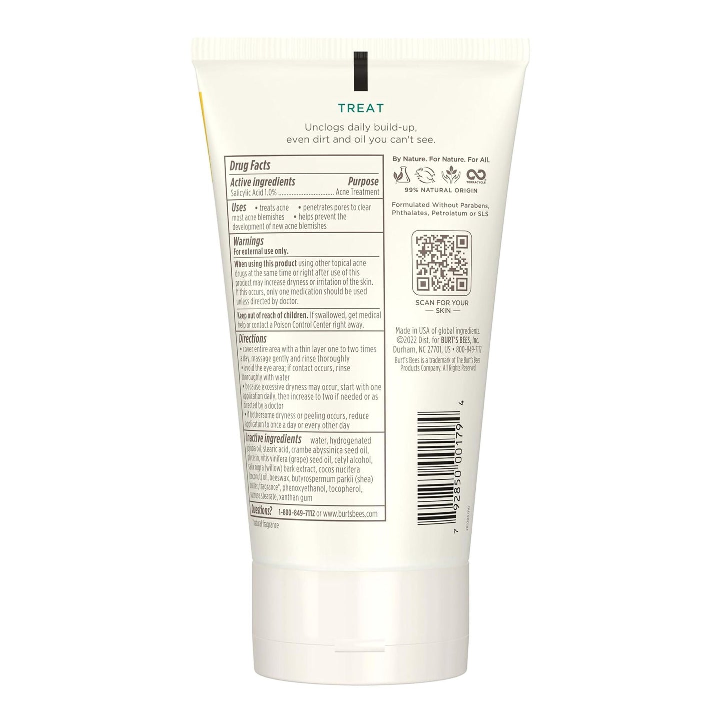 Burt's Bees® Natural Acne Solutions Deep Cleansing Scrub with Salicylic Acid