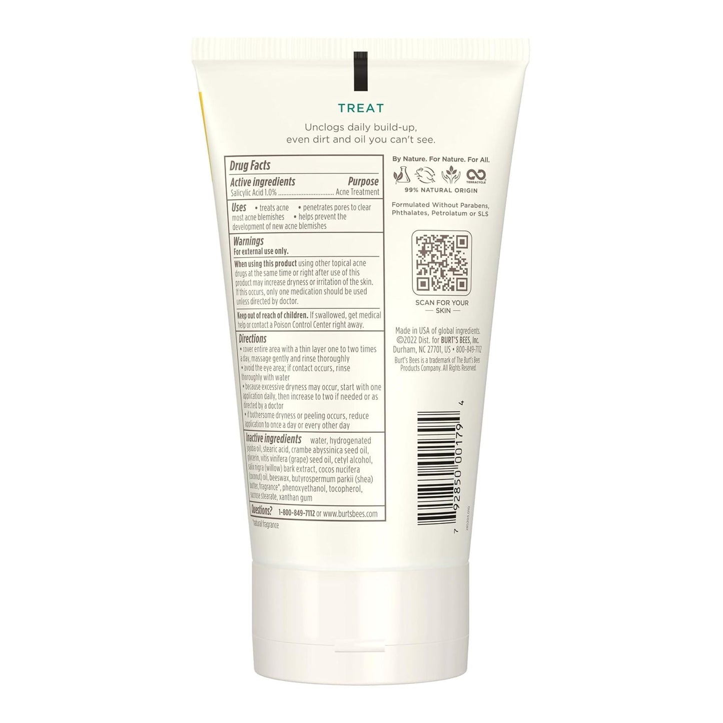 Burt's Bees® Natural Acne Solutions Deep Cleansing Scrub with Salicylic Acid