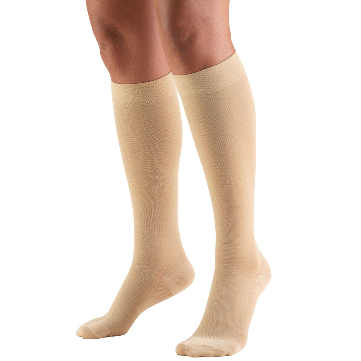 Truform Compression Stocking Knee High 2X-Large Beige Closed Toe