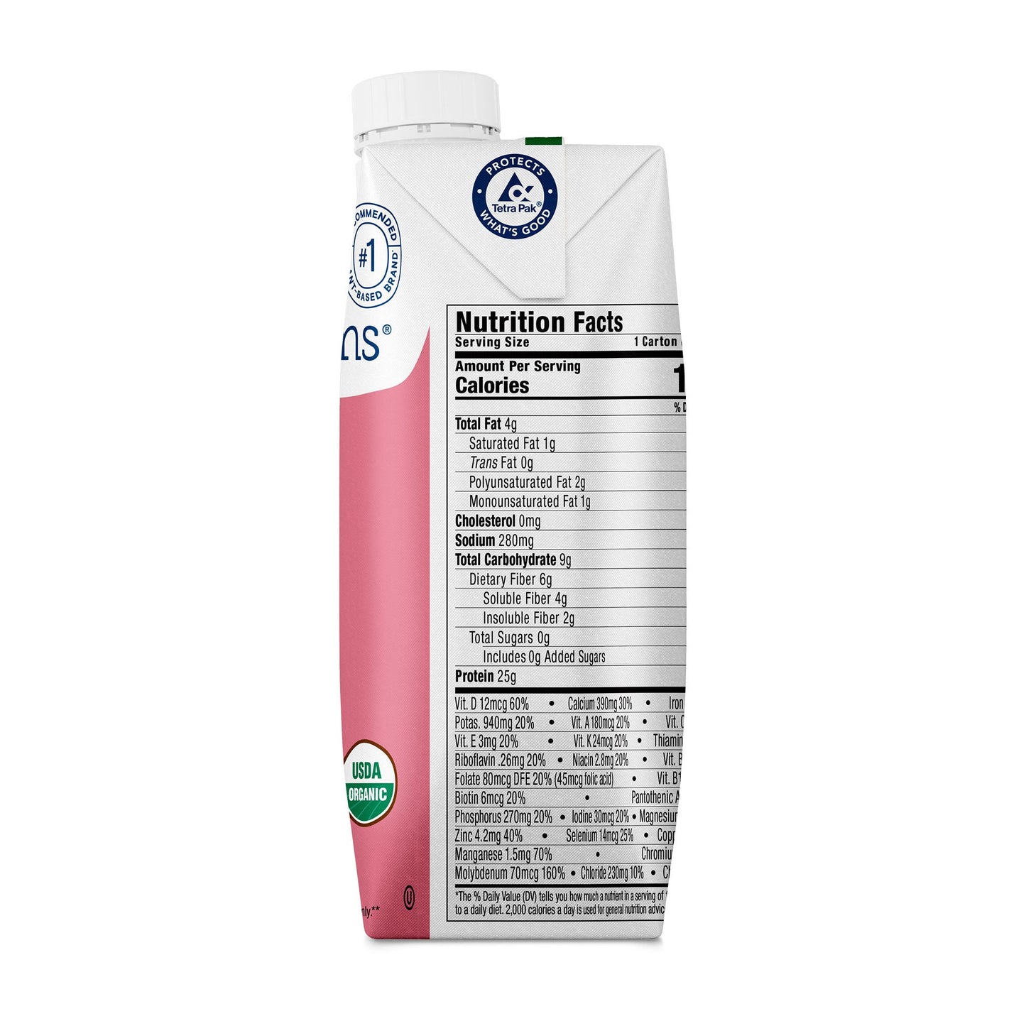 Kate Farms High Protein Oral Supplement Strawberry Flavor Liquid Carton