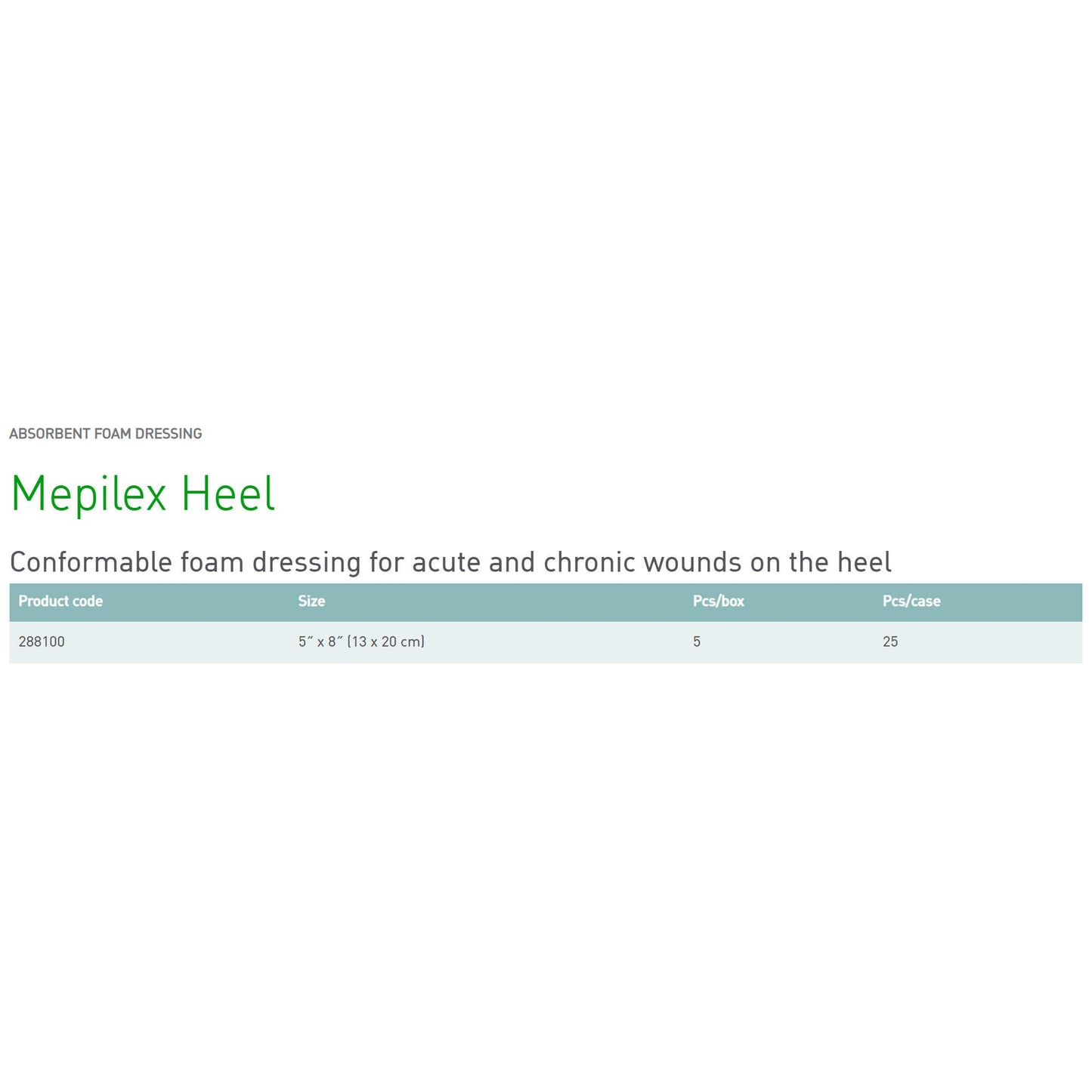 Mepilex® Heel Conformable Foam Dressing for Wounds on Heels