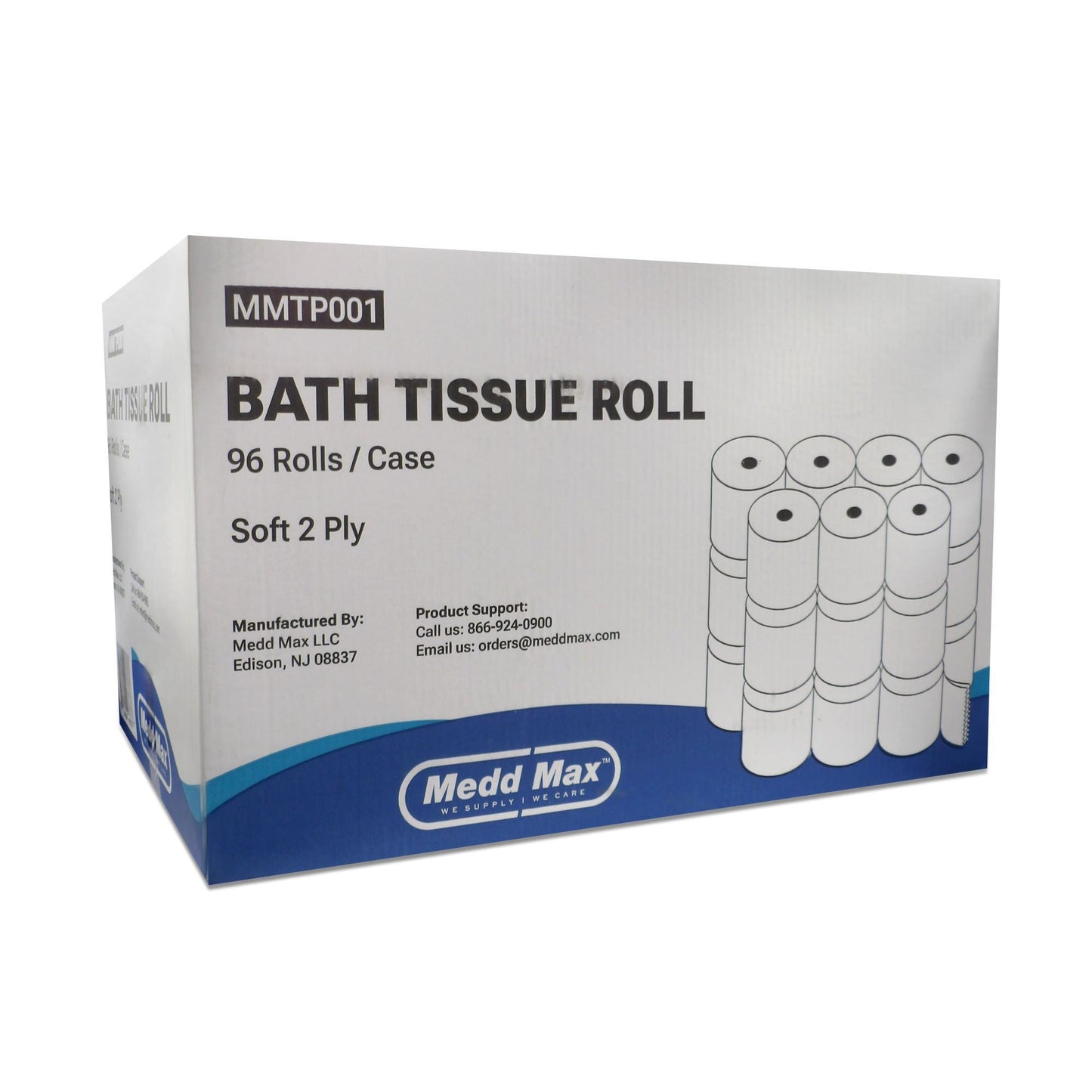 Pure Ply Toilet Tissue White 2-Ply Standard Size Cored Roll 500 Sheets