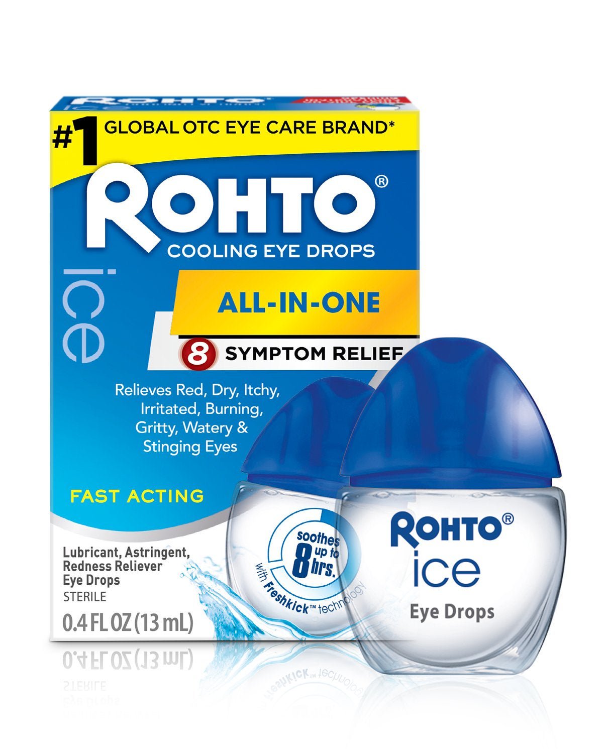 Rohto® Cooling Eye Drops All-In-One, Dropper Bottle