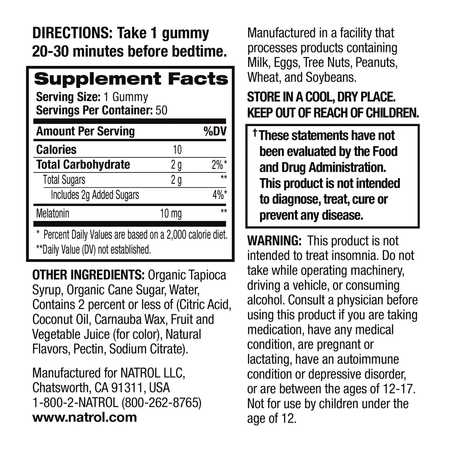 Natrol® MelatoninMAX® 10 mg Sleep Gummies Blueberry
