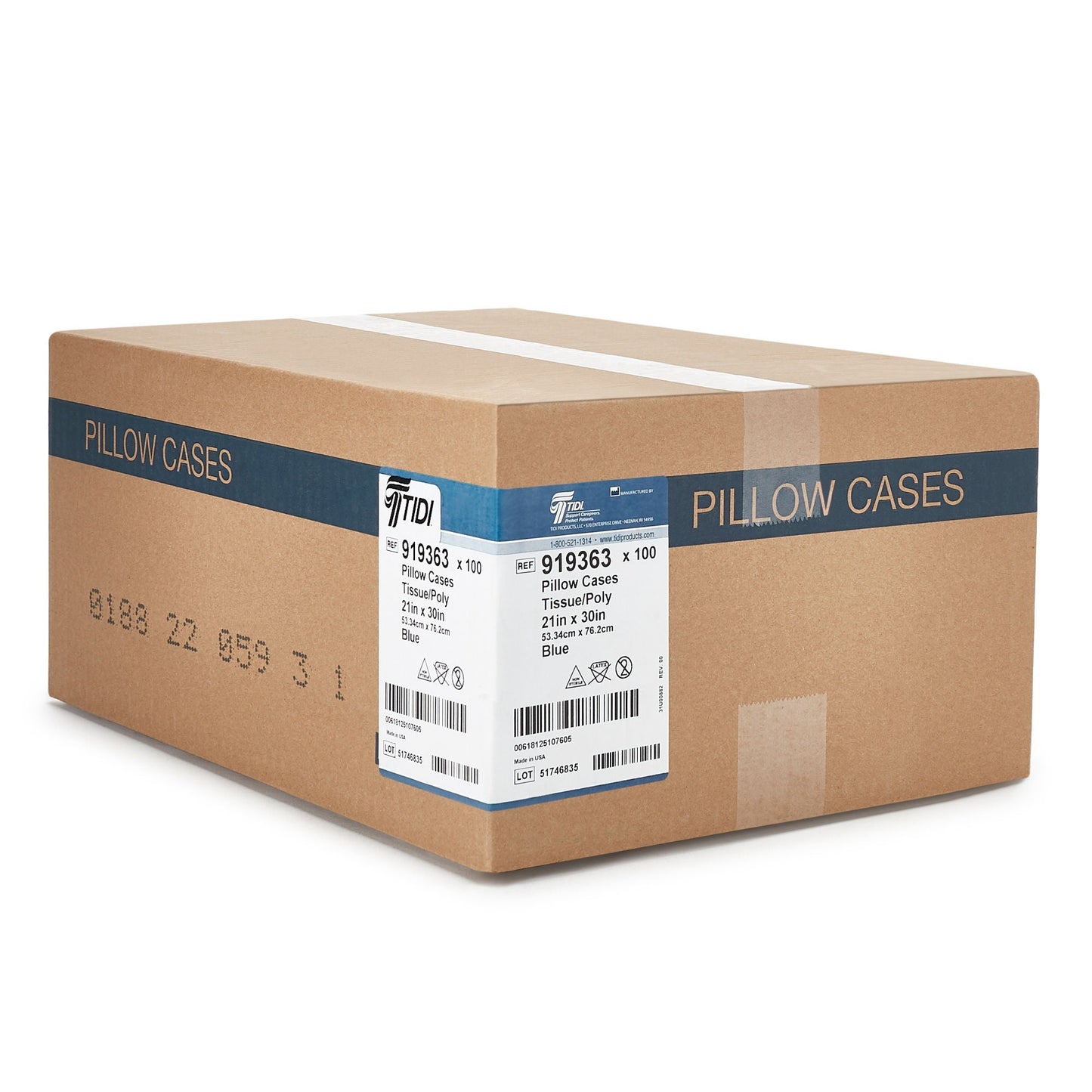 Everyday® Blue Tissue / Poly Pillowcase