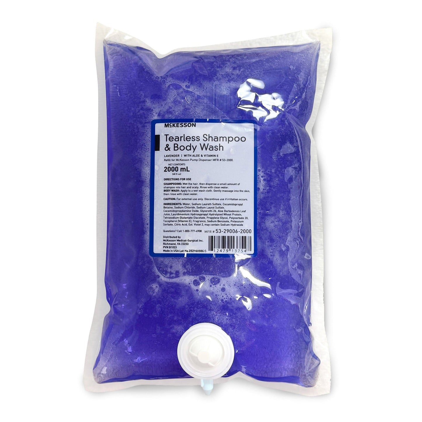 McKesson Tearless Shampoo & Body Wash, Dispenser Refill Bag, Lavender