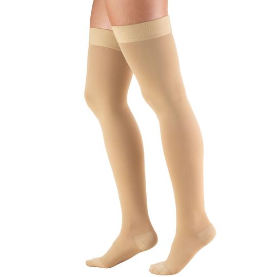 Truform Compression Stocking Thigh High Beige Closed Toe