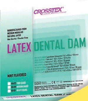 Crosstex Mint EENT Drape Dental Dam 5 W X Inch