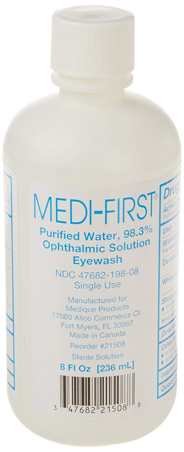 Medi-First® Purified Water, 98.3% Ophthalmic Solution Eyewash