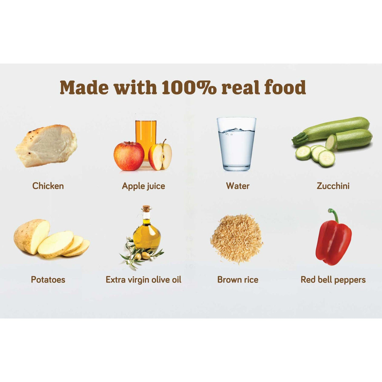 Real Food Blends Select Tube Feeding Formula Chicken / Zucchini / Potatoes Puree Pouch