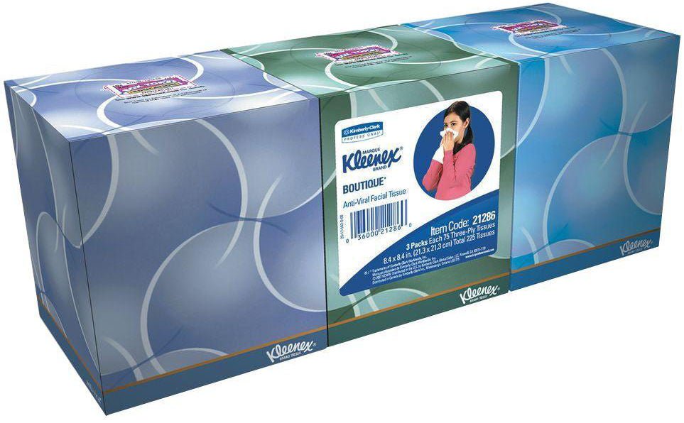 Kleenex Anti-Viral Anti-Viral Facial Tissue White 8-1/ -2/5 Inch 68 Count