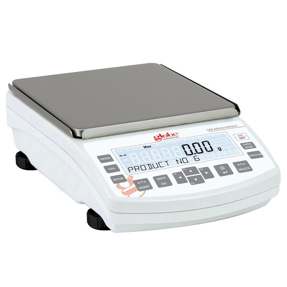 Globe Scientific Precision Balance 6000g × 0.01g w/ ISO 17025 Cert | GBA-6002C-CT | LabSupplies.com