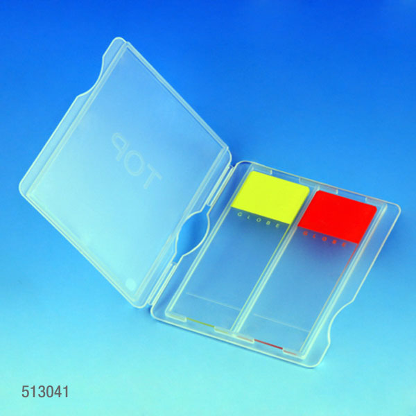 Flat Slide Mailers, Polypropylene, Snap-Close — 1/2/3-Slide Capacity, Case/1000 | Globe Scientific