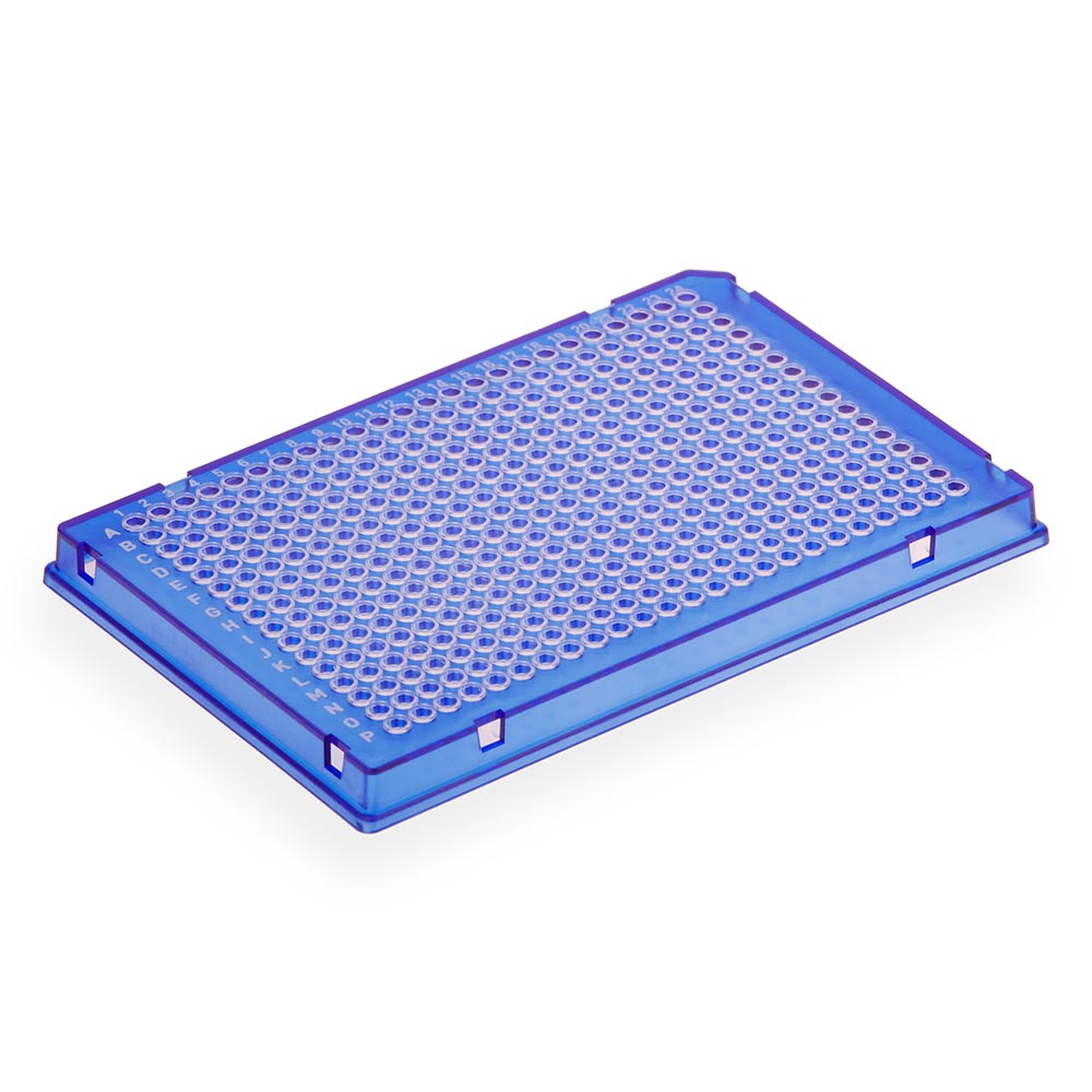 384-Well PCR Plates, Diamond Shell Two-Component PC Frame/PP Wells, A24 Single Notch — 8 Color & Barcode Options, 50/Case | Globe Scientific