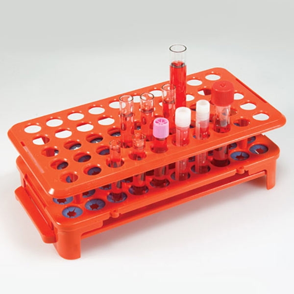 Globe Scientific Grip Rack - 50-Place, Rubber Grippers, Inversion Decanting | POM