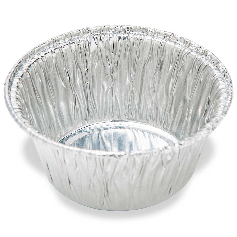 Globe Scientific Aluminum Weigh Dish, 70Mm Od, Crimped Side And Curled Lip 70 mL to 75 mL