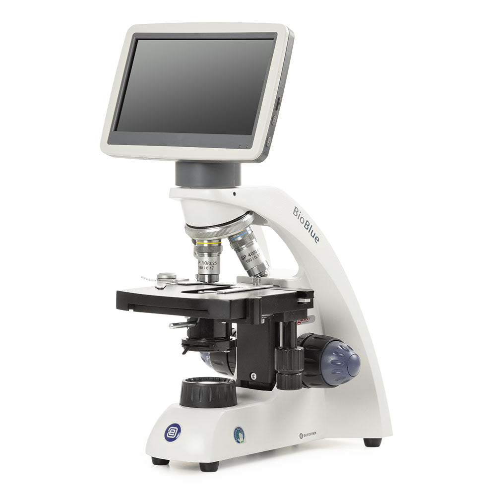 Globe Scientific BioBlue Microscope EBB-4220-LCD with Integrated 7-Inch LCD Screen