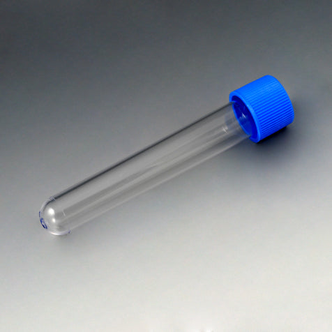 Test Tubes with Attached Red Screw Cap, PP — 10 & 15 mL, 500/Case | Globe Scientific