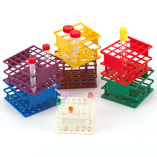 Globe Scientific Wireless Tube Rack 25mm - Full/Half Size, 7 Colors | Nylon