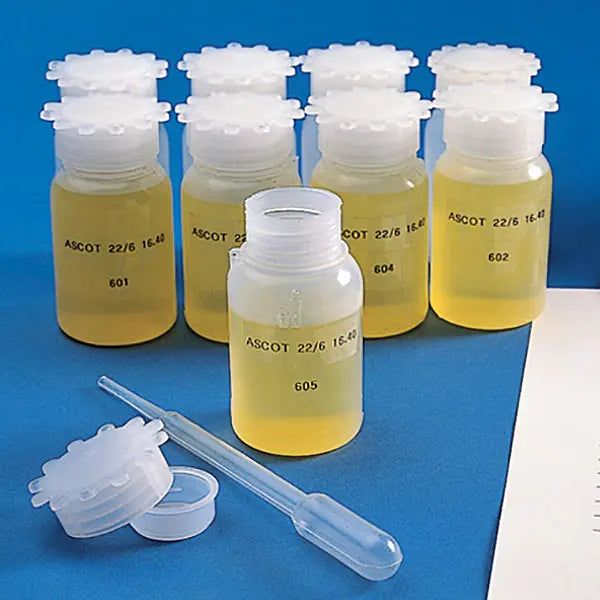 Wide Mouth Round Bottles with Screwcap, HDPE — 50 mL to 2000 mL, Case Pack | Globe Scientific