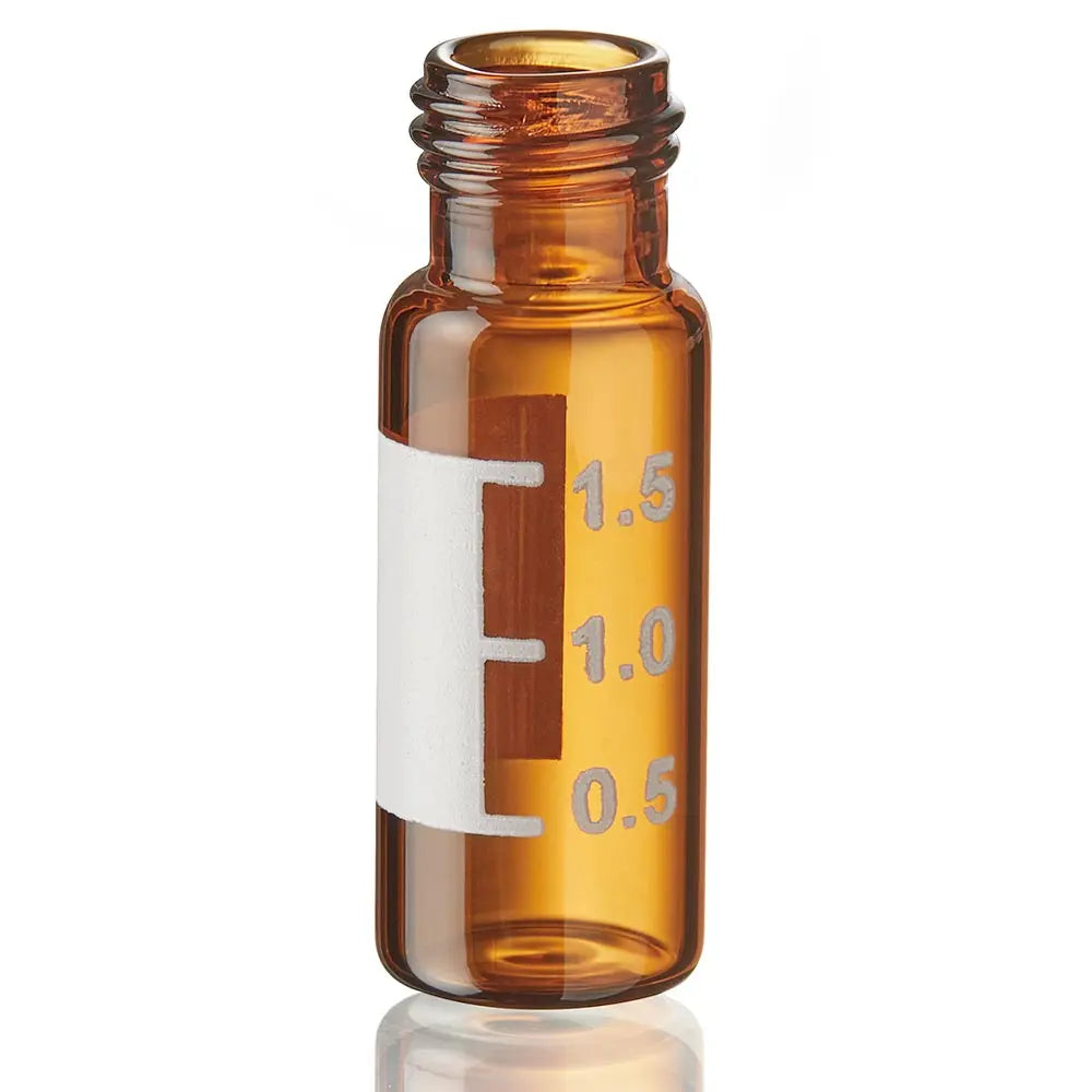 2 mL Chromatography Vials, 12x32 mm Clear & Amber Glass — Screw/Snap/Crimp Closure, 6 Options, 100/Pack | Globe Scientific