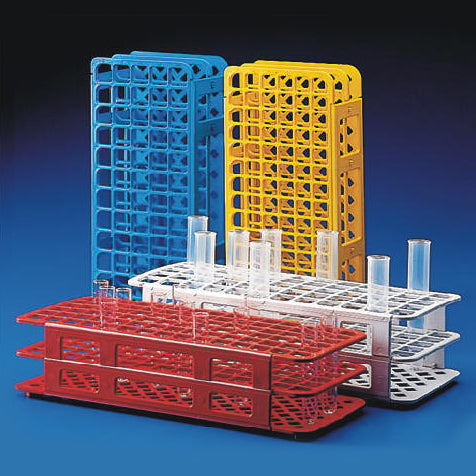 Globe Scientific Snap-N-Rack 25mm 40-Place PP tube rack Italy flat-pack 4 colors