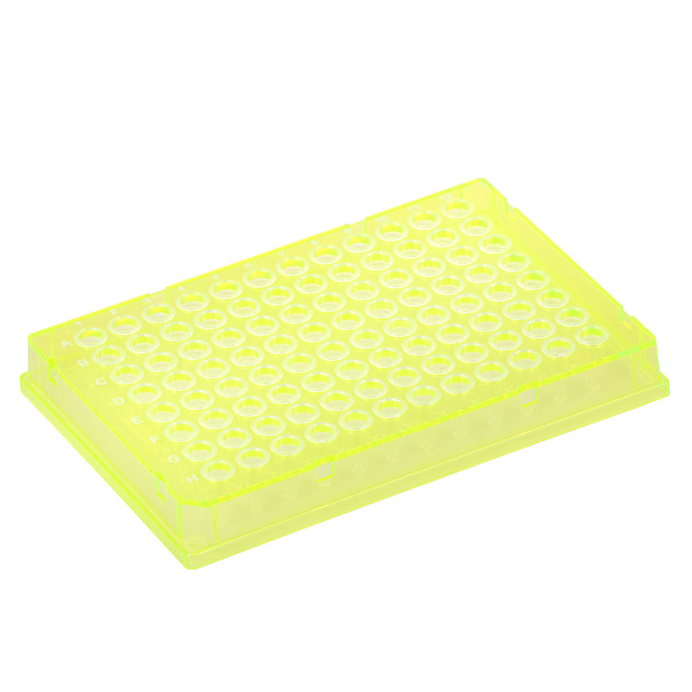 Diamond Shell 96-Well Full Skirt PCR Plate Yellow Frame Case