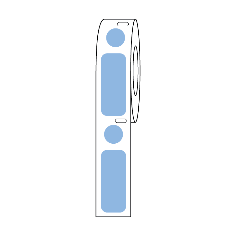 Cryo Label/Dot Combo Rolls, Direct Thermal, 33–38 x 13mm + 9.5mm Dot for 2.0mL Tubes — 12 Options, Roll | Globe Scientific