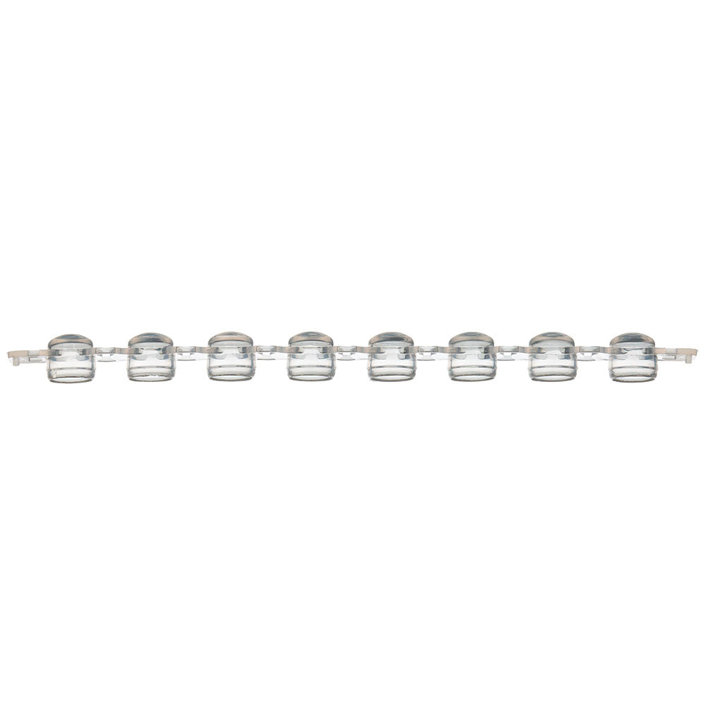 Globe Scientific 8-Strip Dome Caps, No Tubes 0.2 mL