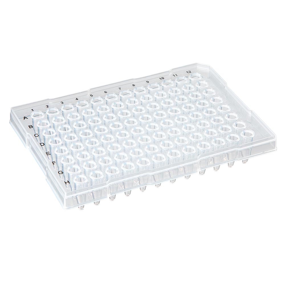 Globe Scientific 96-Well Pcr Plate, Half Skirt (Abi-Style), Ridged Rim 0.2 mL