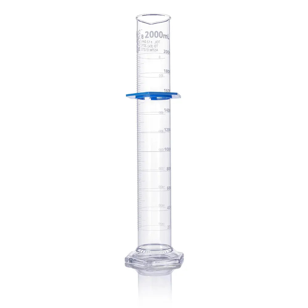 Globe Scientific Cylinder, Graduated, Globe Glass, 2000mL, Class B, To Deliver (TD), Dual Grads, ASTM E1272, 1/Box 8332000 Laboratory Equipment