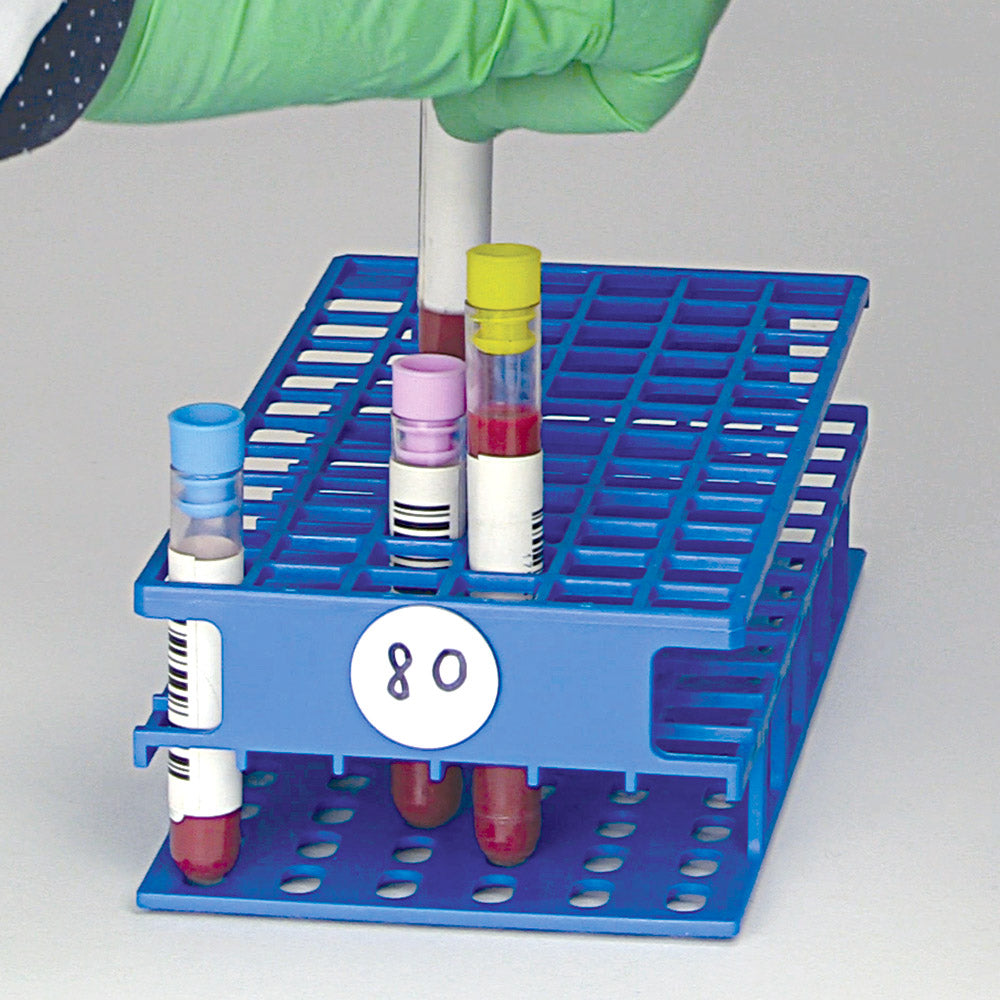 Globe Scientific Wireless Tube Rack 13mm - Full/Half Size, 7 Colors | Nylon