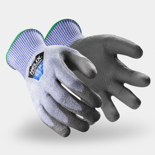 HexArmor Helix 2085 Abrasion Resistant Gloves | ANSI Cut A4, Polyurethane Palm, 13-Gauge
