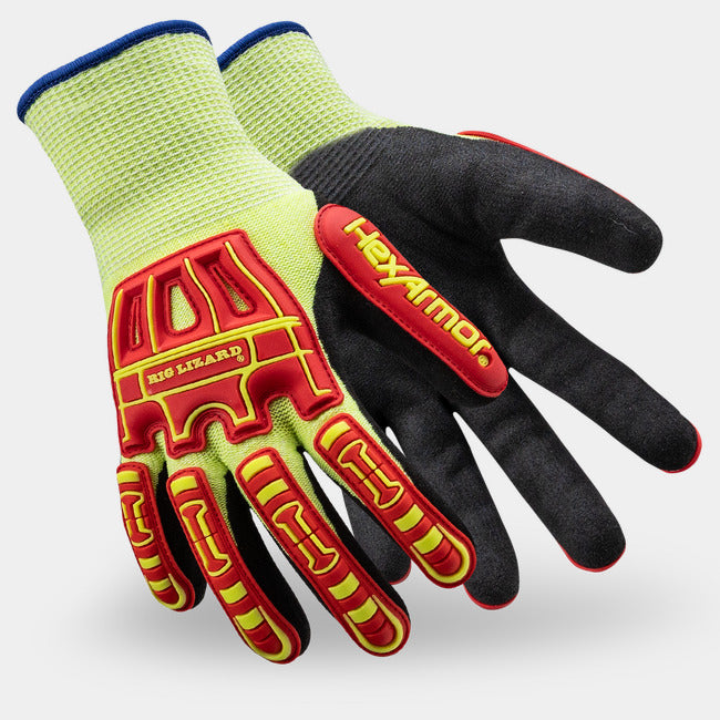 HexArmor Rig Lizard Thin Lizzie 2091 Sandy Nitrile Cut-Resistant Gloves | ANSI Cut A6, Sandy Nitrile Palm, 13-Gauge
