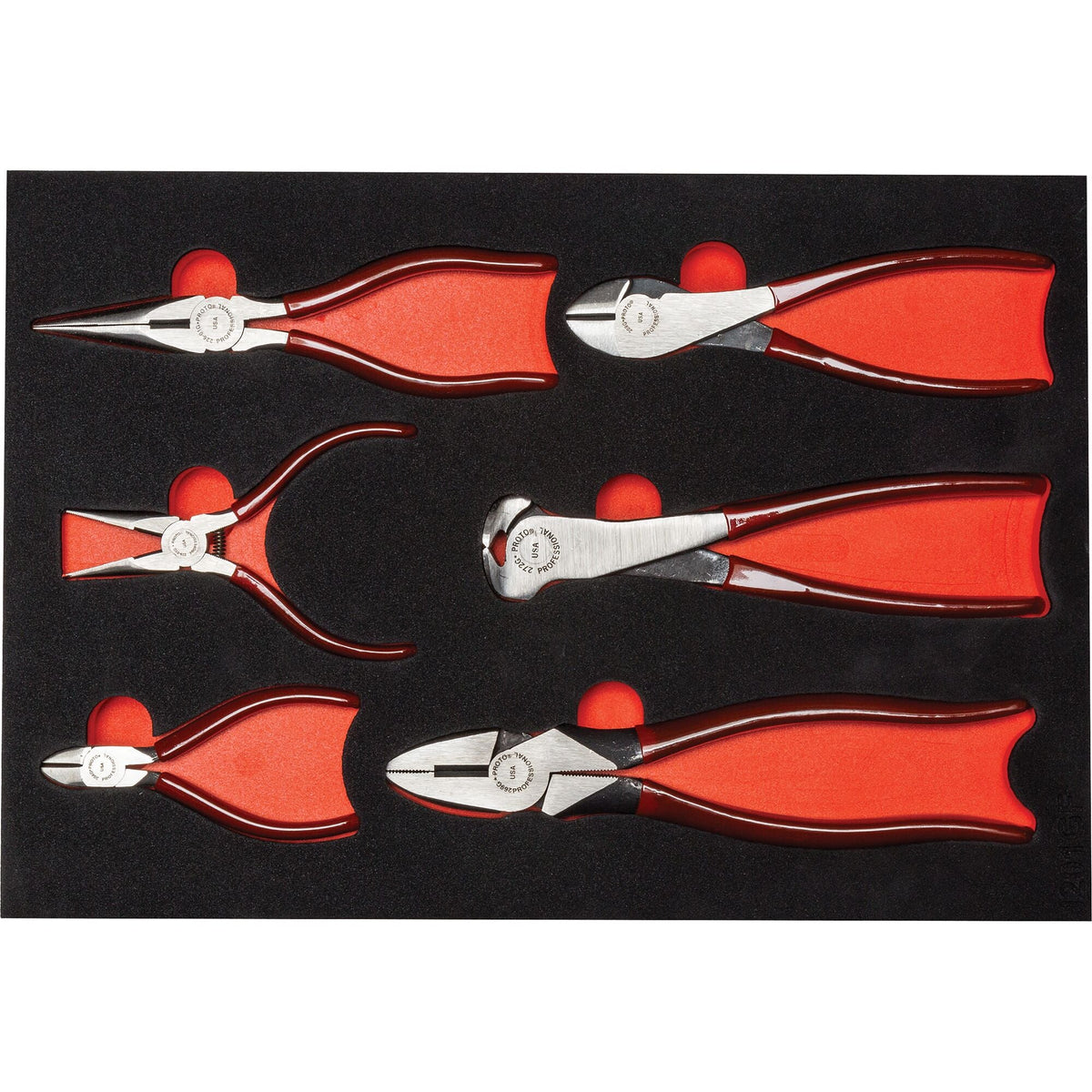 Proto Cutting Pliers Kit With Foam (6 pc.) J201GSKV
