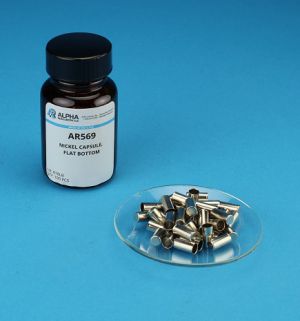 Smooth Wall Nickel Capsule (H= 10mm, D= 5mm) Flat Bottom - Alpha Resources part AR569-250 (replaces ELTRA P90256)