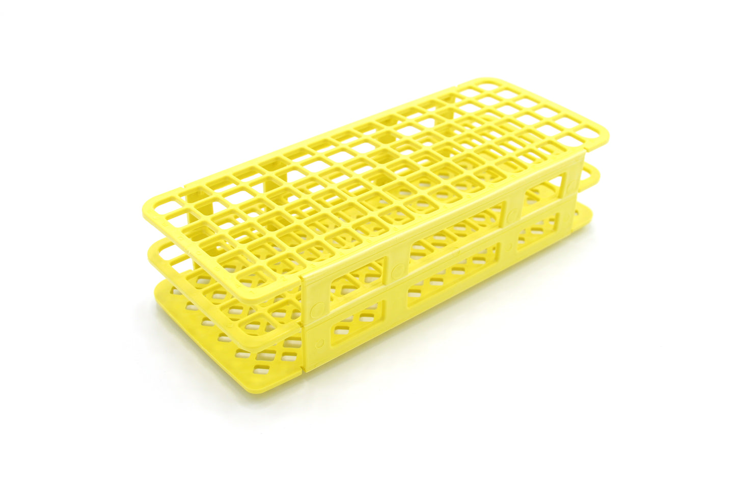 HS243073Y - Heathrow Scientific Fold & Snap Test Tube Rack 13mm 90-Place, Yellow