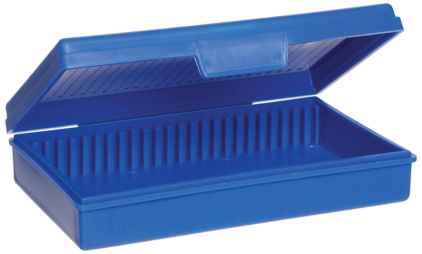 Microscope Slide Box, Polypropylene - 25-Place Blue