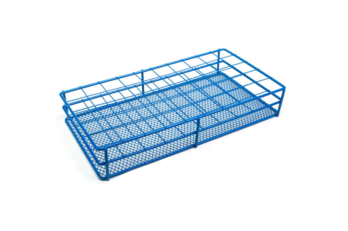 Heathrow Scientific HDPE Coated Wire Tube Rack, 29–33mm, Blue - Image 4