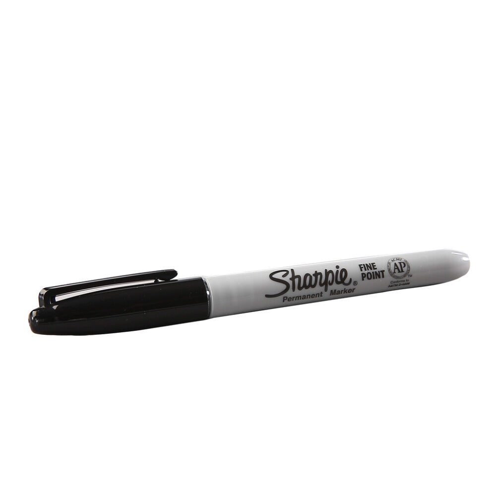Heathrow Scientific HS15092ZP Sharpie Black Marker Pens Pack of 12 Permanent Laboratory Markers Made in USA