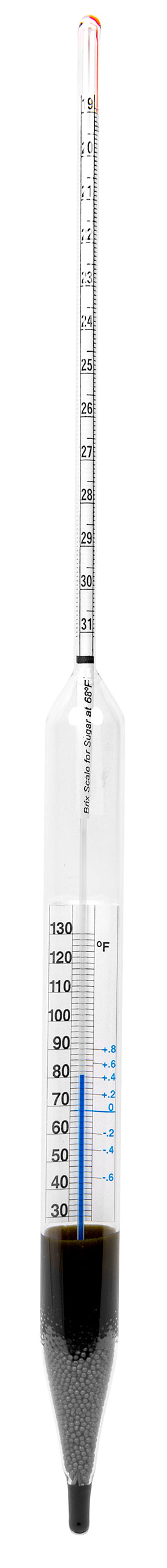 6601TS-3F - Brix Hydrometers with Thermometer (°F)