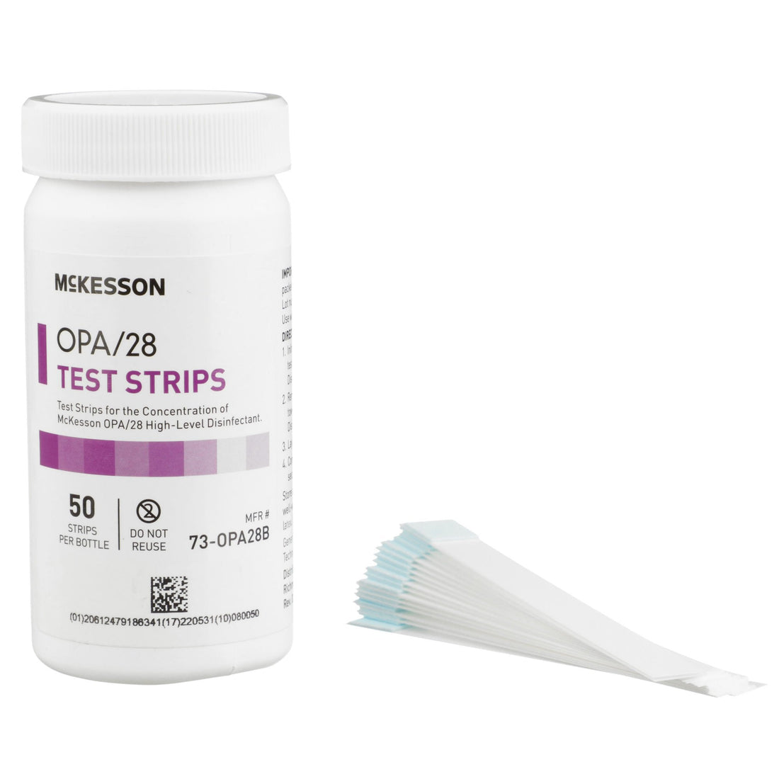 McKesson OPA/28 concentration indicator test strips for HLD MEC monitoring - LabSupplies.com
