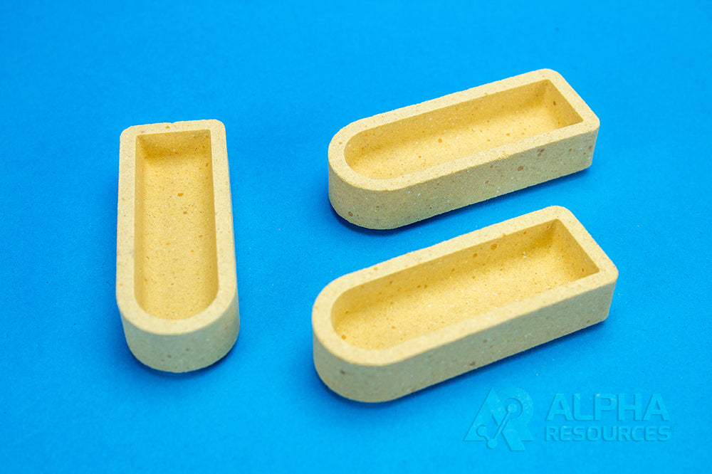 Alpha Resources ceramic combustion boat crucible for carbon and sulfur analyzers