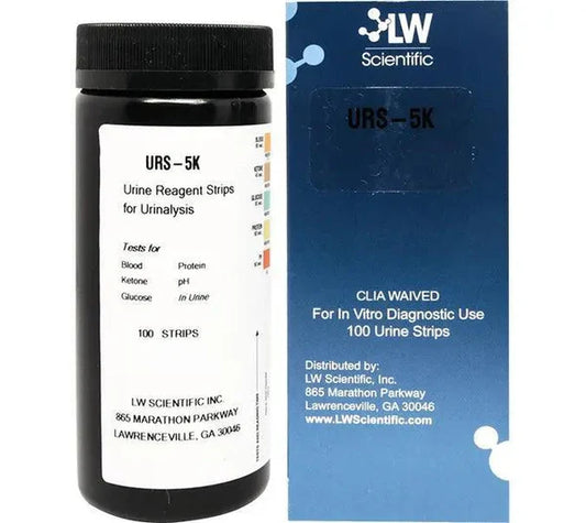 LW Scientific 5-parameter urine reagent strips for clinical urinalysis — LabSupplies.com