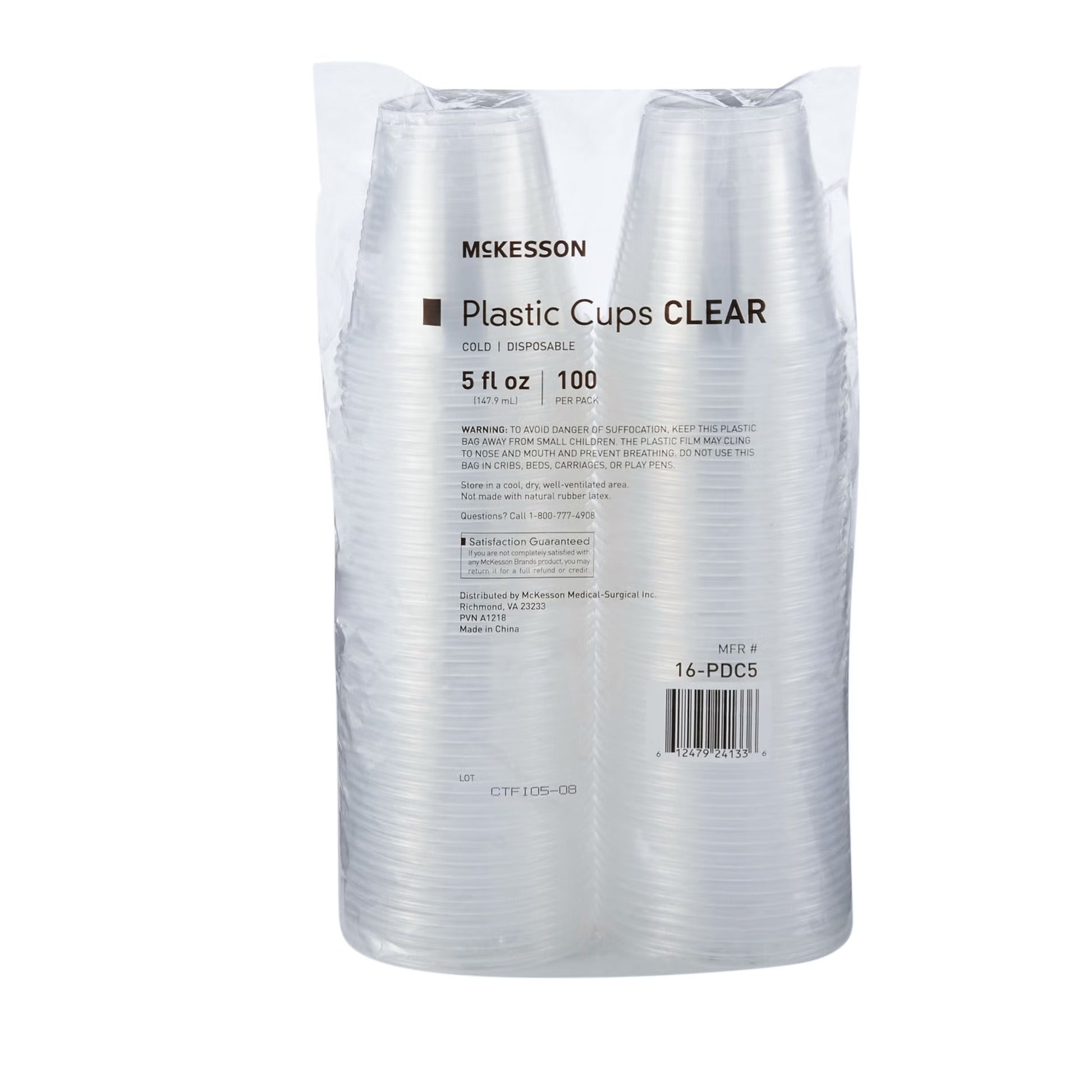 McKesson Polypropylene Drinking Cups, Clear