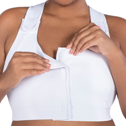 Serena Post Surgical Bra, White, Queen Size