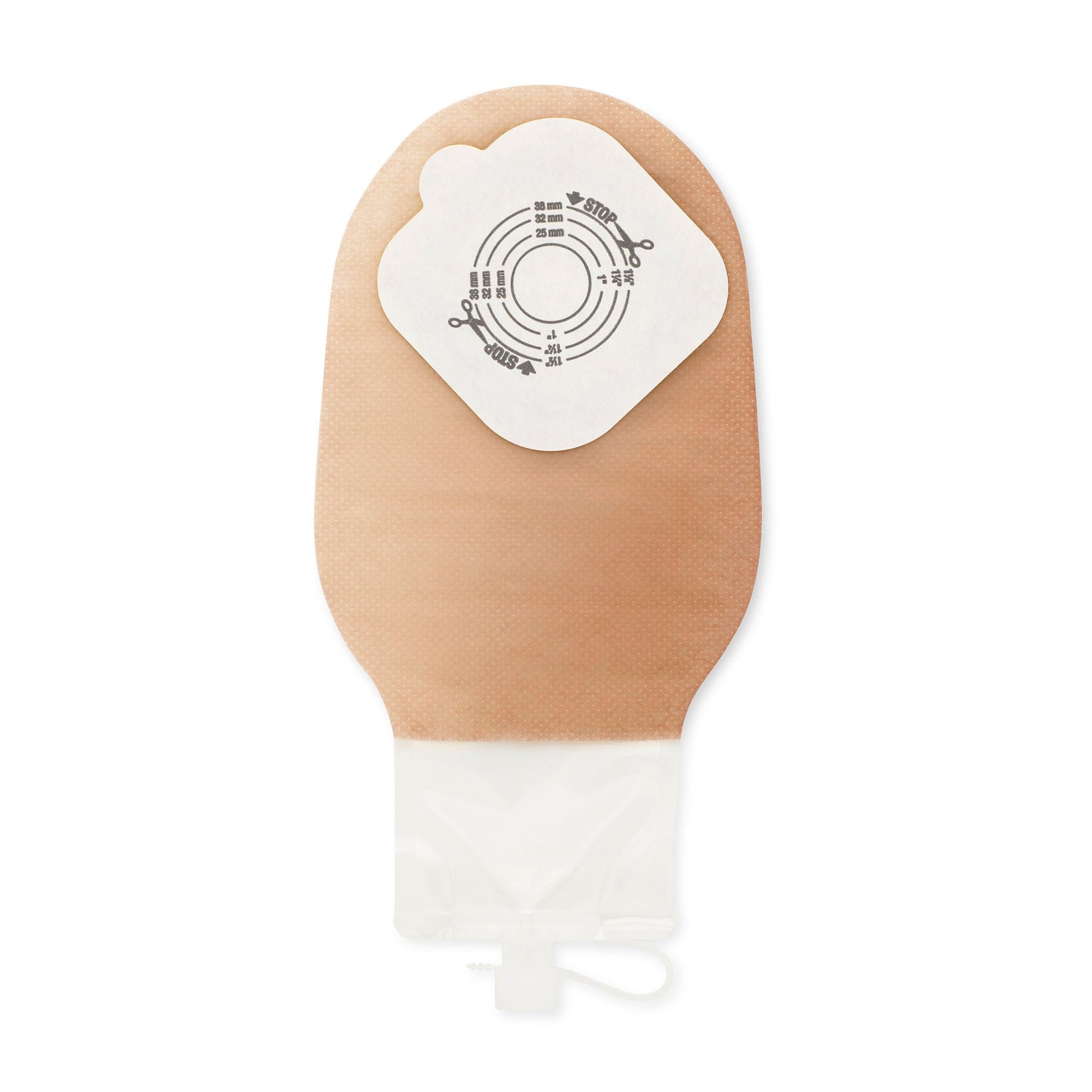 Pouchkins™ One-Piece Transparent Urostomy Pouch, Cut to fit up to